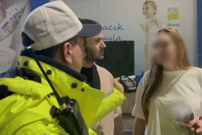 Bursa'da polisin alkollü kadın sürücü ile imtihanı