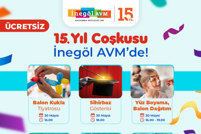 İnegöl AVM'den 15'inci yıla özel etkinlikler