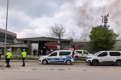 Bursa'da sunta fabrikasında korkutan yangın