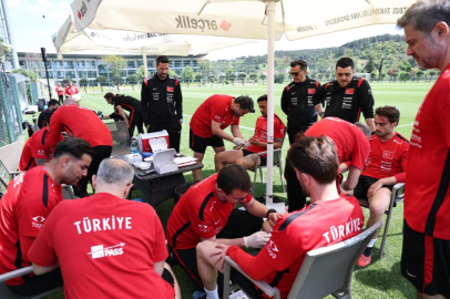 Milli oyuncular, testten geçti