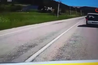 Bursa'da hatalı sollama kamerada