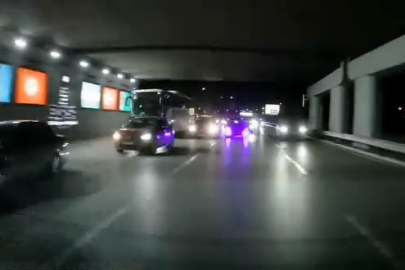Bursa'da makas atarak trafiği tehlikeye düşürdü...