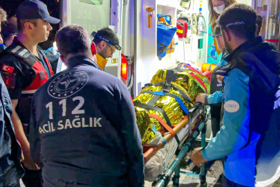 Paraşütle dere yatağına düşen vatandaş kurtarıldı