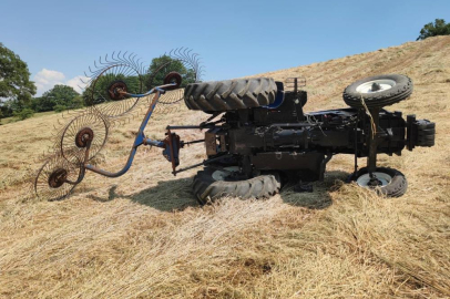 Bursa'da feci kaza: Traktörün devrildiği sürücüden acı haber
