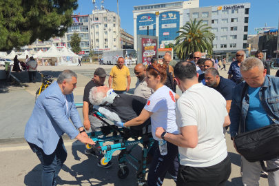 Yaya geçidinden geçen vatandaşa otomobil çarptı