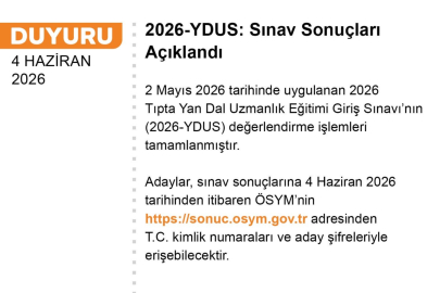 YDUS sonuçları açıklandı