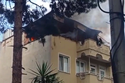 Bursa'da çatı yangını mahallede paniğe neden oldu