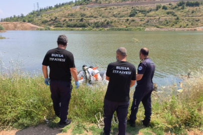 İnegöl'de barajda korkutan görüntü