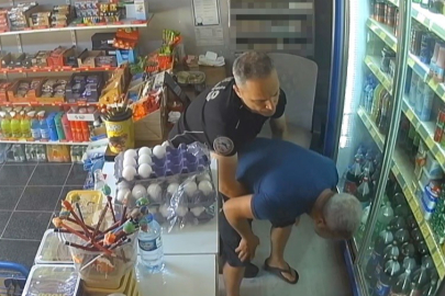 Nefes borusuna şeker kaçan bakkalı polis memuru kurtardı