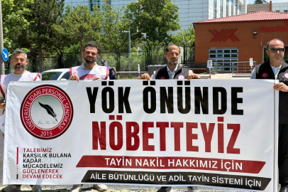 Üniversite idari personelinden YÖK önünde tayin-nakil çağrısı