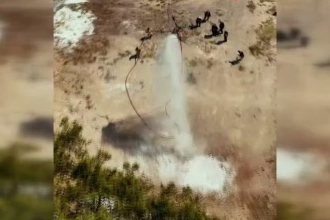 Yangında ilk kez kullanılan yenilikçi dron sistemi başarıyla test edildi