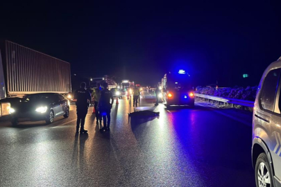 Bursa’da otobanda acı son: TIR'ın çarptığı yaya kurtarılamadı