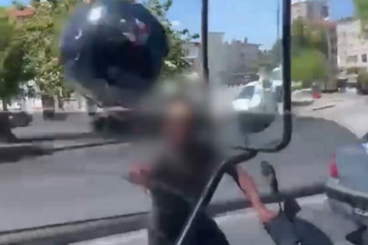 Tartıştığı sürücüye kaskını fırlatan motosikletliye 405 bin TL ceza