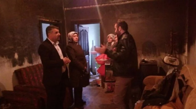 AK Parti’den yangın mağduru aileye ziyaret