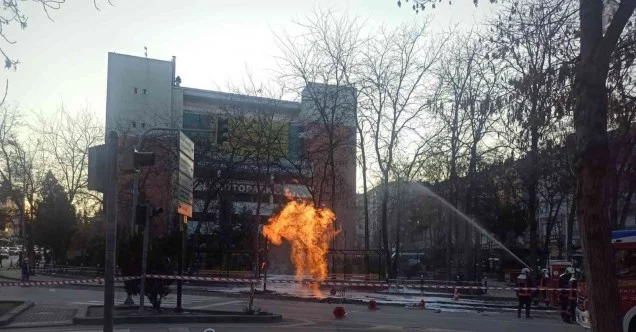 Ankara’da doğalgaz borusu patladı