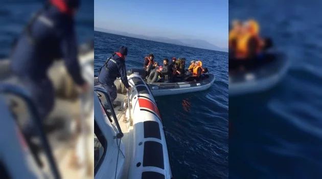 Ayvalık’ta 18 düzensiz göçmen Sahil Güvenlik’ten kaçamadı