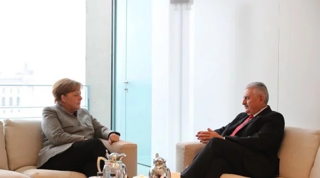 Başbakan Yıldırım, Almanya Başbakanı Merkel ile görüştü