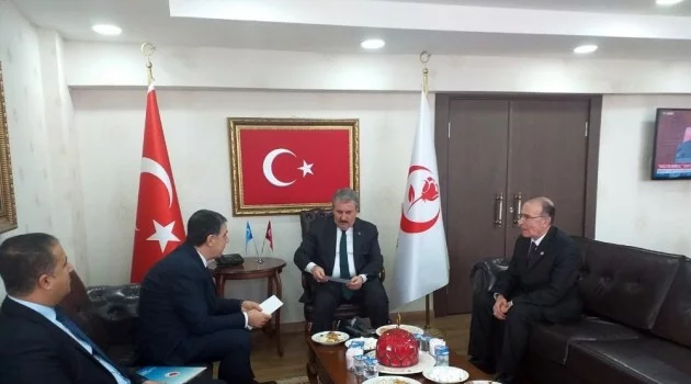 BBP Genel Başkanı Destici, Irak Türkleri Kültür ve Yardımlaşma Derneği Şube Başkanı Canbaz’ı kabul etti