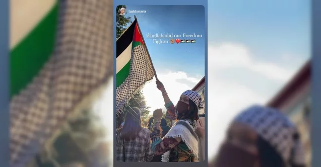 Bella Hadid, ABD’deki Filistin’e destek protestosuna katıldı