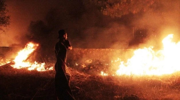 Bodrum’da alevli gece mahalle sakinleri korku dolu anlar yaşadı
