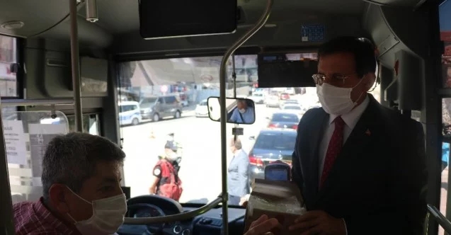 Bolu Valisi Ahmet Ümit, şehir içi otobüslerde korona virüs denetimi yaptı