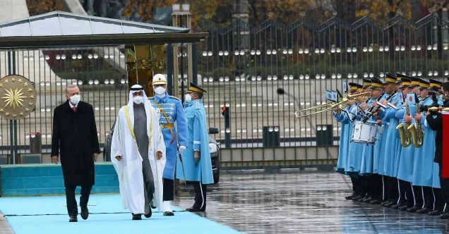 Cumhurbaşkanı Erdoğan, BAE Veliaht Prensi bin Zayed’i resmi törenle karşıladı
