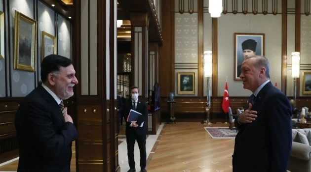 Cumhurbaşkanı Erdoğan, Fayiz Es-Serrac’ı kabul etti