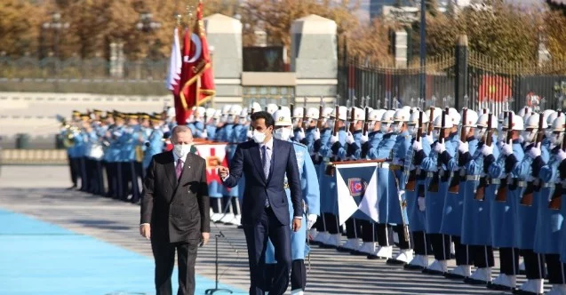 Cumhurbaşkanı Erdoğan, Katar Emiri Al Sani’yi resmi tören ile karşıladı