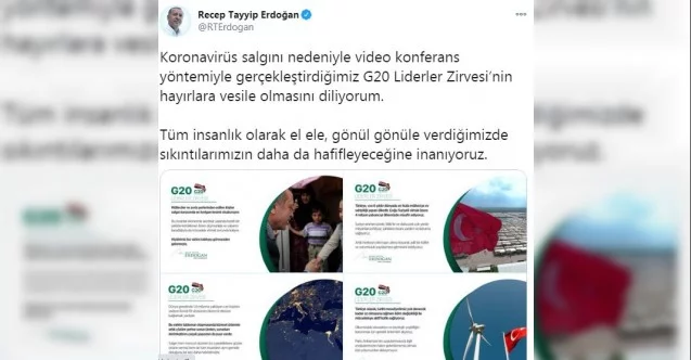 Cumhurbaşkanı Erdoğan’dan G20 zirvesi paylaşımı