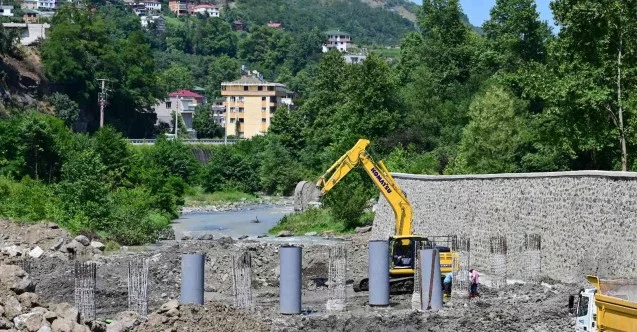 Doğu Karadeniz ilk sel tırnağı projesi Söğütlü Deresi’nde inşa edilmeye başlandı