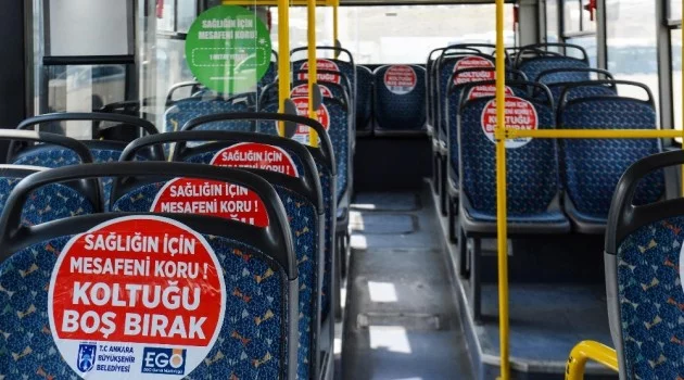 EGO otobüslerinde "Sosyal Mesafeni Koru" farkındalığı