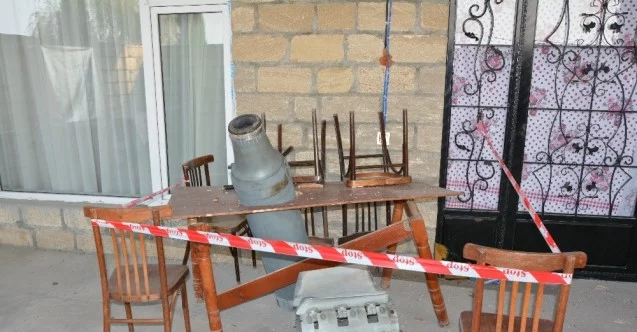 Ermenistan’ın Terter’e attığı roketler masaya ve bahçeye saplanarak patlamadı