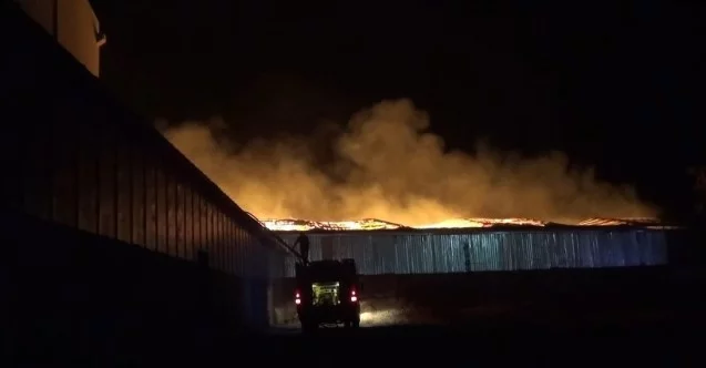 Fabrika yangınına müdahale sürüyor