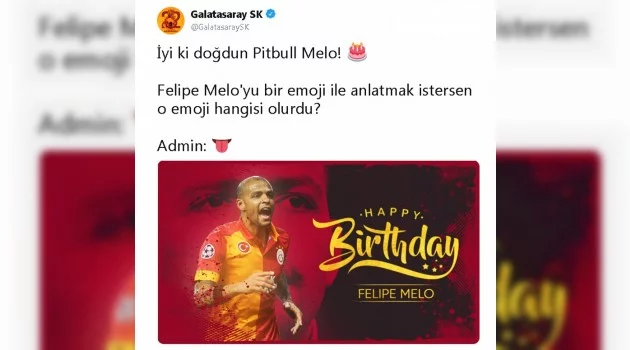 Galatasaray, Felipe Melo’nun doğum gününü unutmadı