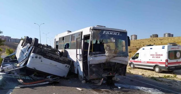 Gaziantep’te işçi servisleri kaza yaptı: 3’ü ağır 22 yaralı