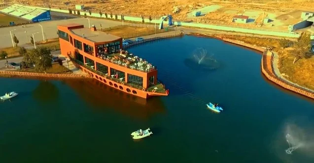 ‘Gemi Kafe’nin mest eden manzarası havadan görüntülendi