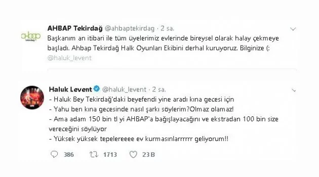 Haluk Levent sosyal medyada güldürdü