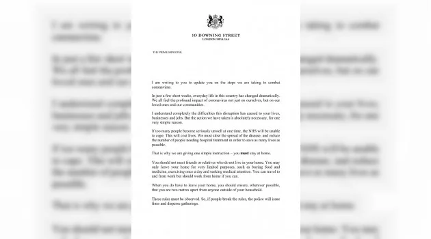 İngiltere Başbakanı Johnson’dan 30 milyon haneye korona mektubu