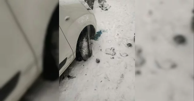 Kar yağışı nedeniyle kayganlaşan yolda 6 araca çarptı