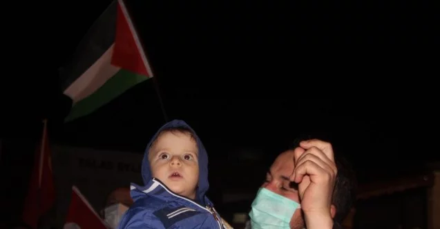 Kayseri’de binlerce kişi Filistin’e destek için toplandı