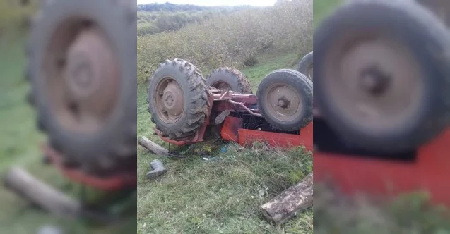 Kocaeli’de devrilen traktörün altında kalan şahıs yaralandı