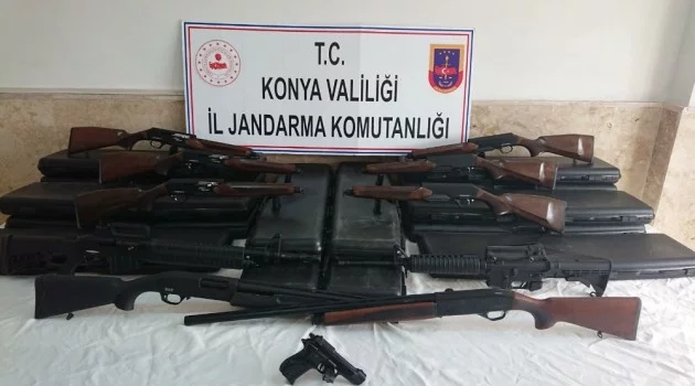 Konya’da kaçak üretilmiş av tüfekleri ele geçirildi