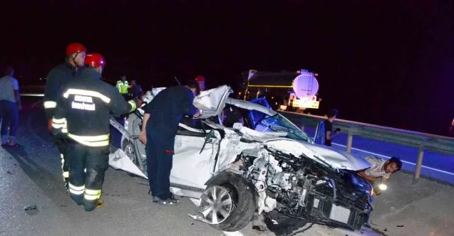 Konya’da otomobil kamyona çarptı: 4 yaralı