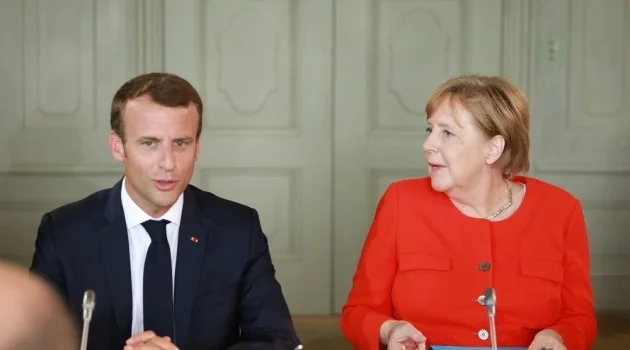 Macron ve Merkel ortak basın toplantısı düzenledi