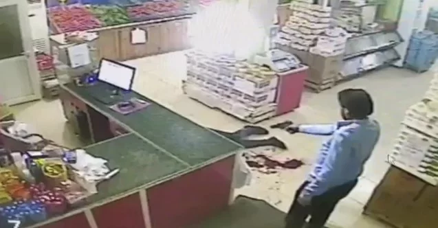 Market sahibinin öldürülmesi kamerada