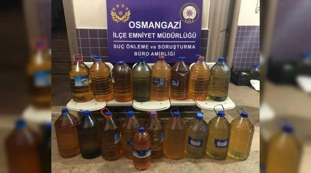 Osmangazi'de kaçak içki baskını