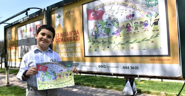 Osmangazi’de billboardlar çocukların resimleriyle donatıldı