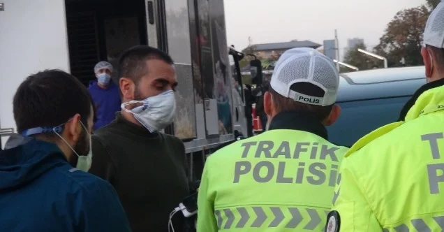 (Özel) Cipiyle İstanbul turuna çıkan Korona virüslü, trafik polisine yakalandı