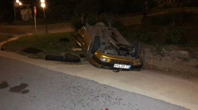 Bursa'da 2 aracın takla attığı kazada emekli astsubay ölümden döndü