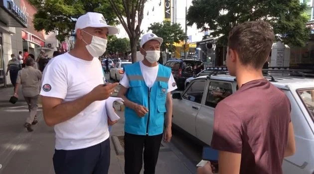 Pilot il Kırıkkale’de ’maske ve sosyal mesafe’ denetimi yapıldı